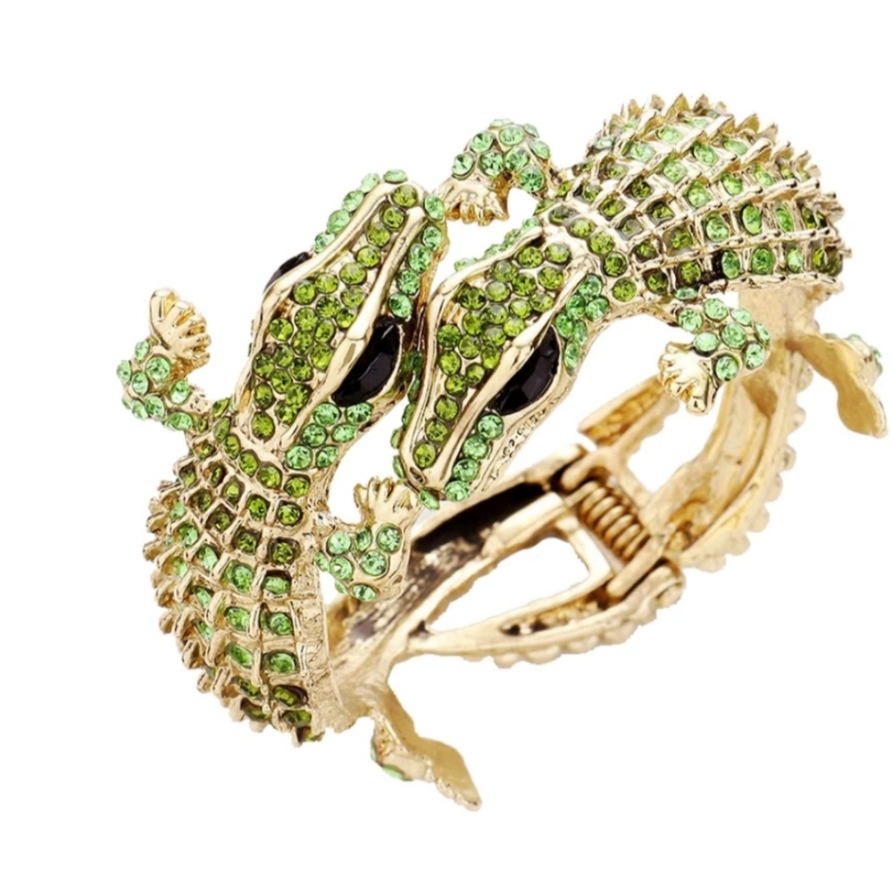 DOUBLE ALLIGATOR HINGE BRACELET